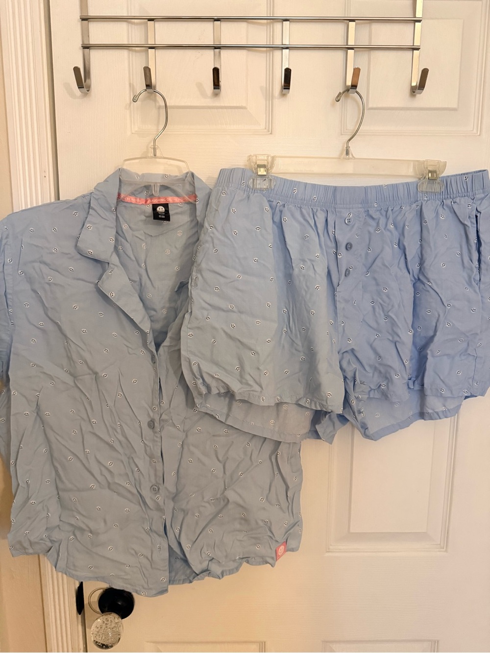 Joe Boxer Light Blue Sleep Shirt with Pink Trim